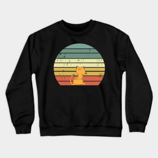 cat watching sunset Crewneck Sweatshirt